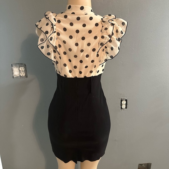 Volume one polka dot black and white dress - Picture 6 of 7